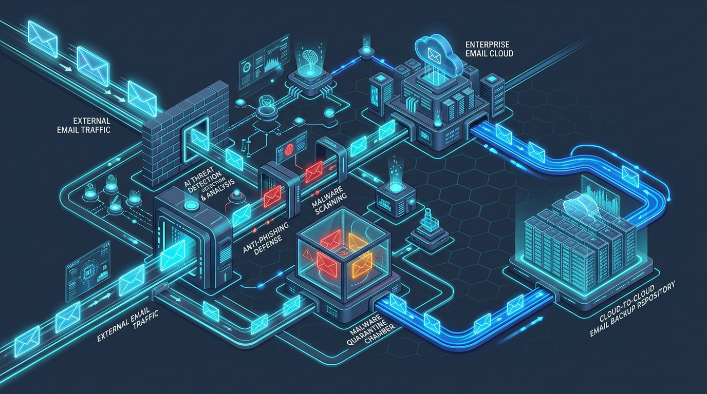 Acronis Email Protection & Backup Architecture Diagram