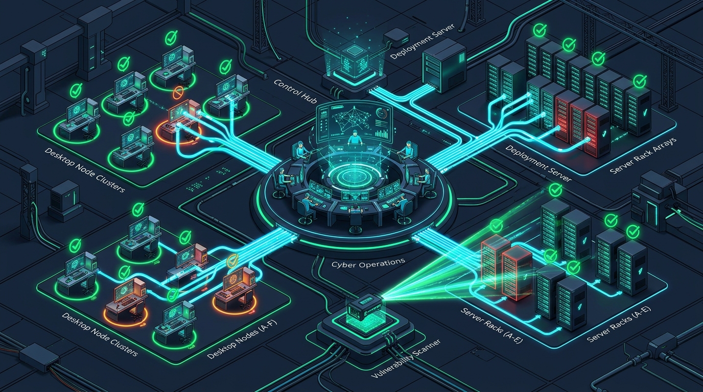 Acronis RMM and Patch Management Architecture Diagram